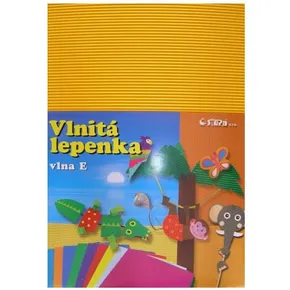 Karton E-Welle 260g 34,5 x 24,5 cm egyenes-sárga 10 lap
